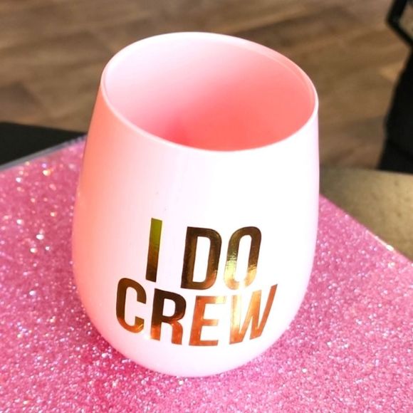 Eight Oak Lane 'I Do Crew' Stemless Wine Glass - Picture 2 of 3